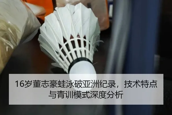 16岁董志豪蛙泳破亚洲纪录，技术特点与青训模式深度分析
